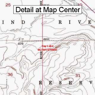  USGS Topographic Quadrangle Map   Ray Lake, Wyoming 