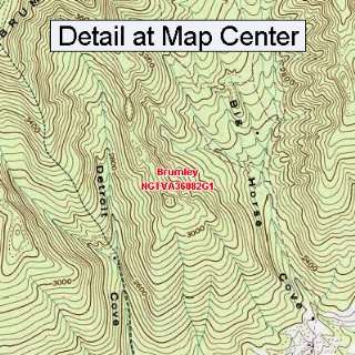   Topographic Quadrangle Map   Brumley, Virginia (Folded/Waterproof