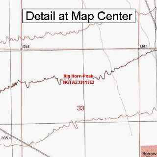 USGS Topographic Quadrangle Map   Big Horn Peak, Arizona (Folded 