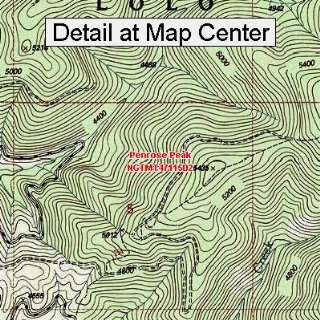  USGS Topographic Quadrangle Map   Penrose Peak, Montana 