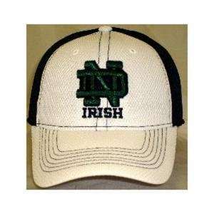 Notre Dame Mesh One fit Hat By Top Of The World   One Size White/navy 