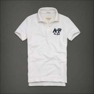Abercrombie Fitch Men White Tupper Lake Polo T shirt XXL (2XL)  