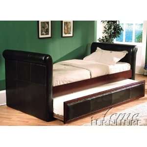  Daybed with Trundle Black Bycast Leather