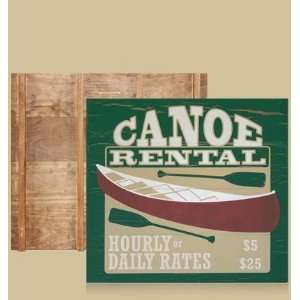    SaltBox Gifts SS24CR Canoe Rental Sign Patio, Lawn & Garden