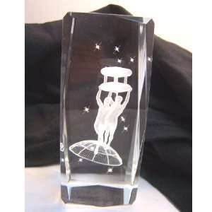  Gemini Laser Art Crystal Paperweight 