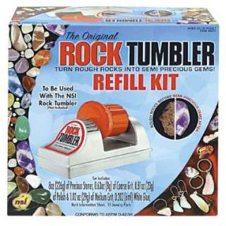 NSI Rock Tumbler Refill Kit w/ Stones Grit Polish Glue  