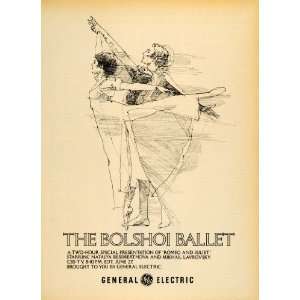  1976 Ad General Electric Logo Bolshoi Ballet Romeo 