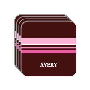   AVERY Set of 4 Mini Mousepad Coasters (pink design) 