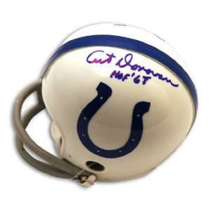 Art Donovan Baltimore Colts Throwback Mini Helmet inscribed HOF 68 