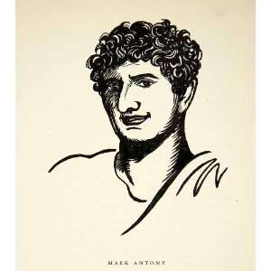  1947 Lithograph Marc Antony General Second Triumvirate 