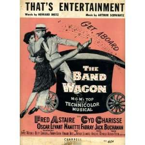  1941 Sheet Music from The Band Wagon with Fred Astaire, Cyd Charisse