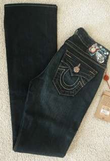 NWT True Religion Becky reclaimed bootcut jeans in midnight rage DK 