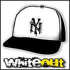   YORK CITY RIOT GRAFFITI WHITE + BLACK TRUCKERS CAP MESH SNAPBACK HAT