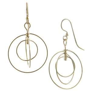  14K Goldfill Tri circle Earrings (Hand crafted) Jewelry