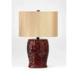 Cyan Lighting 04381 Parson   One Light Table Lamp, Red Finish with 