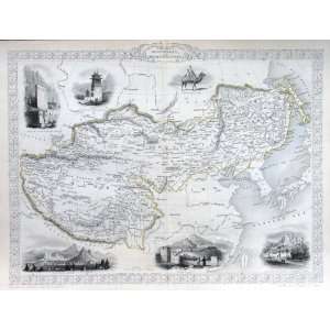  Thibet, Mongolia, and Mandchouria Map Mapmaker Tallis 