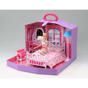  Barbie Size Dollhouse Furniture   Bedroom with Handbag 