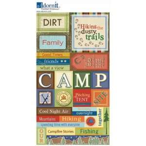  Carolees Creations Camping Cardstock Stickers   Dusty 