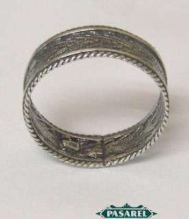 Attractive Sterling Silver Filigree Ring Israel 1950s  