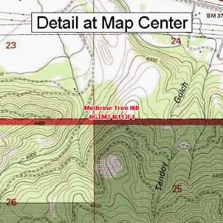  USGS Topographic Quadrangle Map   Medicine Tree Hill 