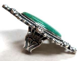 Wallace Yazzie Jr HUGE Kingman Turquoise Ring Antique  