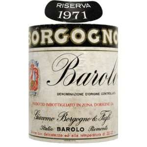  1971 Borgogno Barolo Riserva 750ml Grocery & Gourmet Food