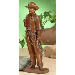  Faux Wood Like Cowboy Lasso Decoration Model Figure 