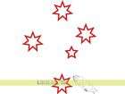 SOUTHERN CROSS Outline BLUE Aussie NZ Decal Sticker items in LimeCake 