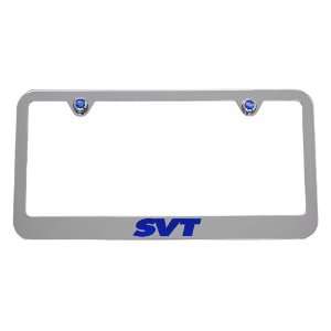    Ford SVT Blue logo Chrome License Plate Frame High End Automotive