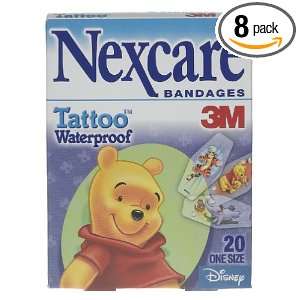 Nexcare Tattoo Waterproof Bandages, Winnie the Pooh, 20 Count Boxes 