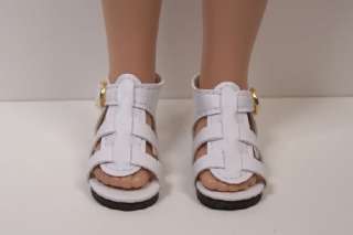 WHITE Strappy Sandals Doll Shoes For 14 Betsy McCall♥  