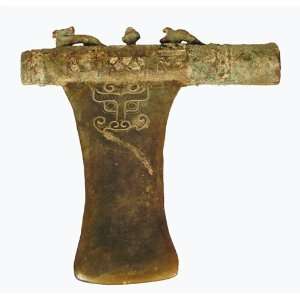  Axe Traditional Chinese Bronze and Jade Axe Museum Quality 