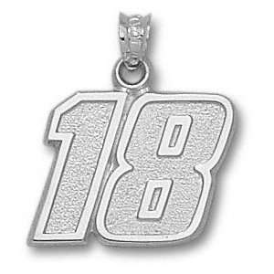  Bobby Labonte #18 Solid Sterling Silver 5/8 Pendant 