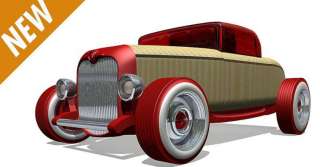 Automoblox Mini Red Hot Rod HR1 Wood Toy New Box #55112 NEW 