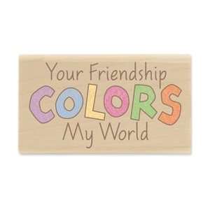   Mounted Rubber Stamp 1.5X2.75   Colors My World by Stampabilities