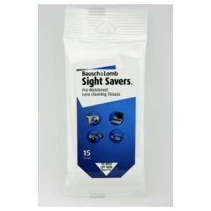 Bausch & Lomb Sight Savers Pre Moistened Cleaning Wipes   15 count 