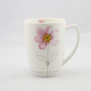  Fine China Lamour Pink Mug Set