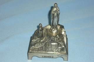   Lourdes LApparition LaBasilique Ave Maria Statue Music Box  