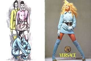 Title Gianni Versace ad, photographed by Richard Avedon