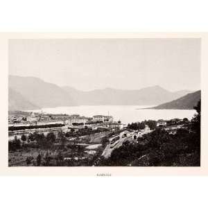  1907 Halftone Print Sarnico Lombardy Italy Landscape 