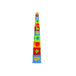  Pyramid Stacking Buckets for Children make a 33.5inch high tower 