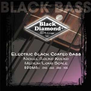  Black Diamond Medium Gauge Black Coated Roundwound Long 