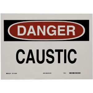   Hazardous Materials Sign, Header Danger, Legend Caustic 