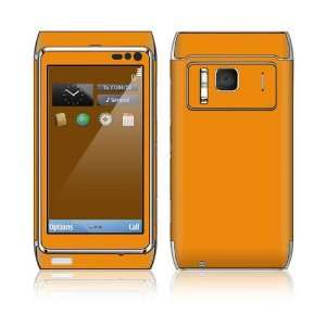    Nokia N8 Skin Decal Sticker  Simply Orange 