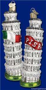 LEANING TOWER OF PISA OLD WORLD CHR. ORNAMENT 20055  