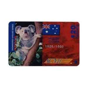  Collectible Phone Card $20. Koala Bear Hugging Tree 