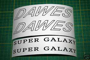 DAWES super galaxy touring bike frame stickers decals  