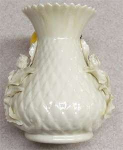 B25 Vintage 1926 46 Black Mark Irish Belleek Thistle Vase  