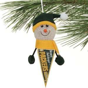  Green Bay Packers Light Up Snowman Pennant Ornament (Set 