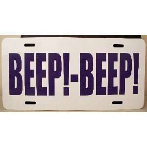 BEEP BEEP LICENSE PLATE